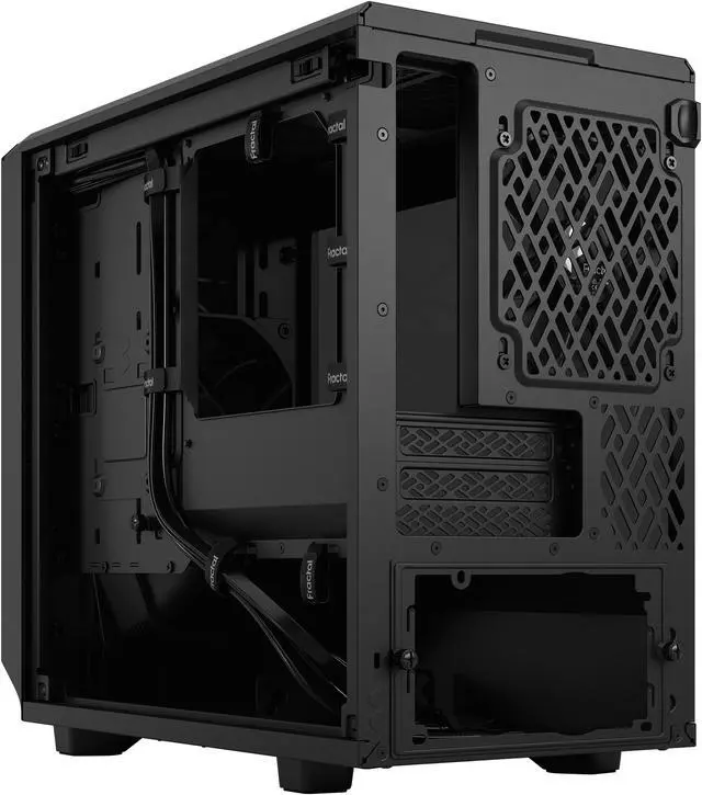 Alt view image 13 of 20 - Fractal Design Meshify 2 Nano Black TG Mini ITX High-Airflow Dark Tinted Tempered Glass Window Computer Case