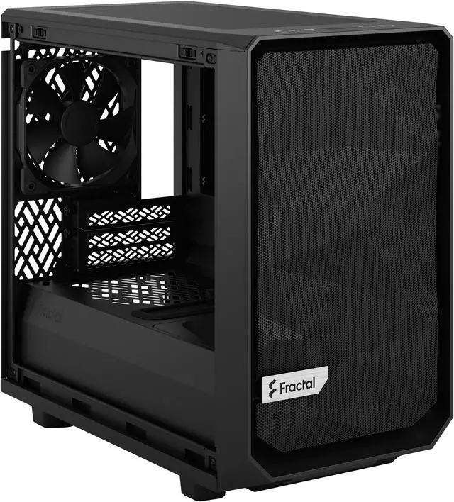 Alt view image 16 of 20 - Fractal Design Meshify 2 Nano Black TG Mini ITX High-Airflow Dark Tinted Tempered Glass Window Computer Case