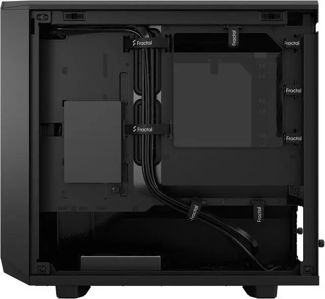 Alt view image 18 of 20 - Fractal Design Meshify 2 Nano Black TG Mini ITX High-Airflow Dark Tinted Tempered Glass Window Computer Case