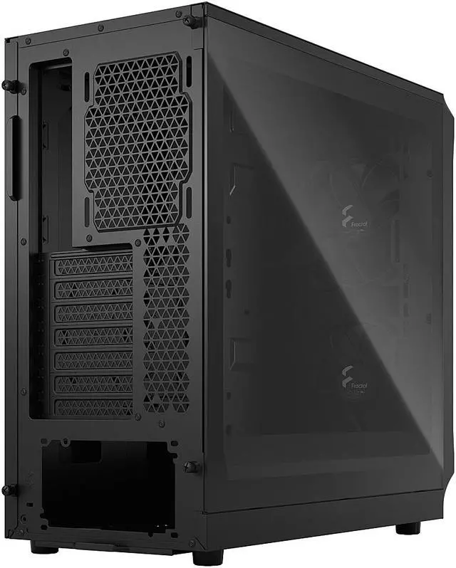 Alt view image 9 of 12 - Fractal Design Focus 2 Black ATX mATX Mini ITX Clear Tinted Tempered Glass Mid Tower Computer Case