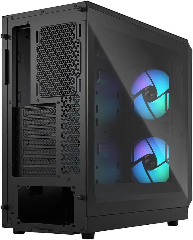 Alt view image 10 of 12 - Fractal Design Focus 2 RGB Black ATX mATX Mini ITX Clear Tinted Tempered Glass Mid Tower Computer Case