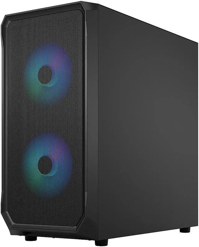 Alt view image 5 of 12 - Fractal Design Focus 2 RGB Black ATX mATX Mini ITX Clear Tinted Tempered Glass Mid Tower Computer Case