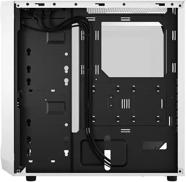 Alt view image 8 of 12 - Fractal Design Focus 2 RGB White ATX mATX Mini ITX Clear Tinted Tempered Glass Mid Tower Computer Case