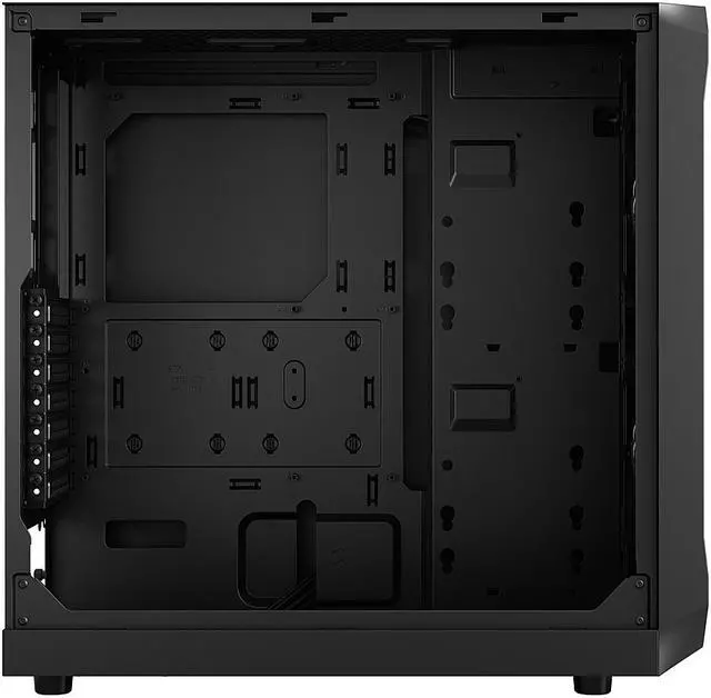 Alt view image 6 of 12 - Fractal Design Focus 2 Black ATX mATX Mini ITX Solid Mid Tower Computer Case
