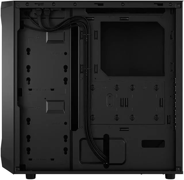 Alt view image 7 of 12 - Fractal Design Focus 2 Black ATX mATX Mini ITX Solid Mid Tower Computer Case