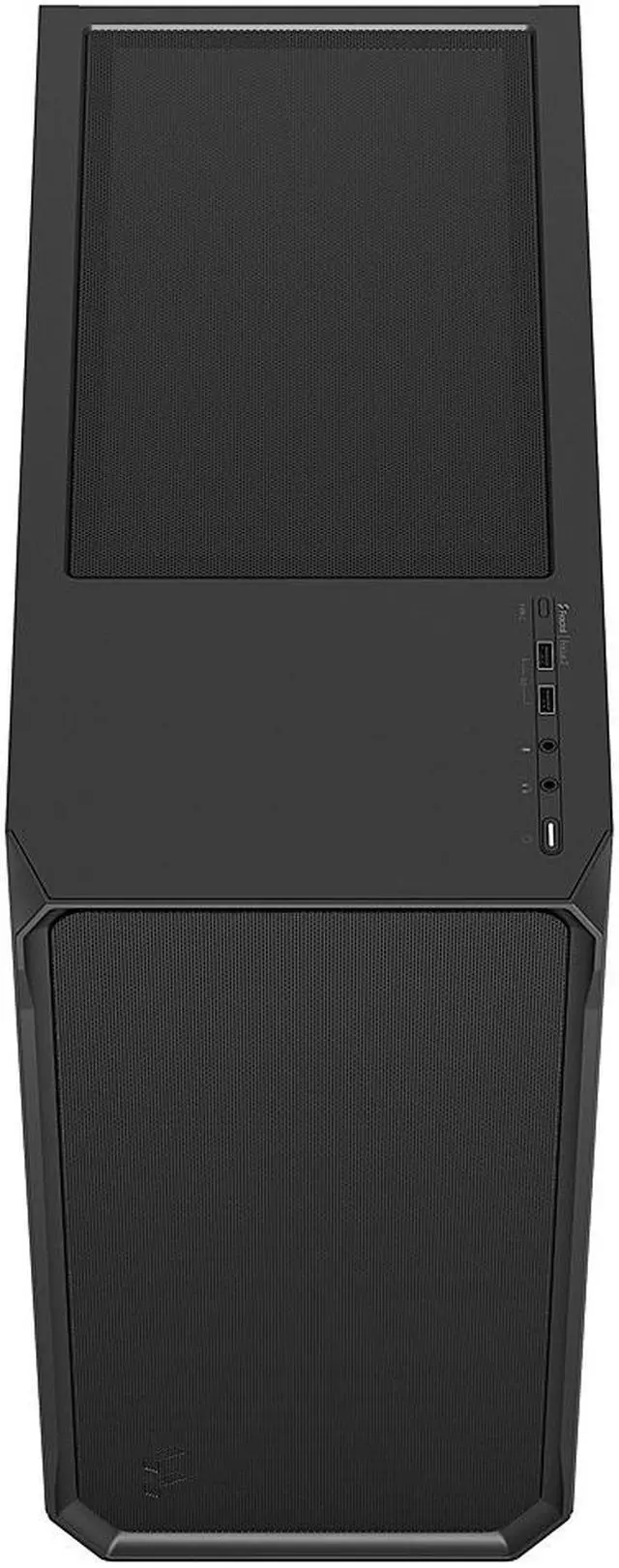 Alt view image 3 of 12 - Fractal Design Focus 2 Black ATX mATX Mini ITX Solid Mid Tower Computer Case