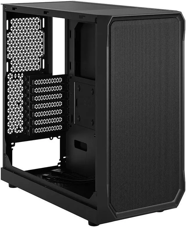 Alt view image 10 of 12 - Fractal Design Focus 2 Black ATX mATX Mini ITX Solid Mid Tower Computer Case