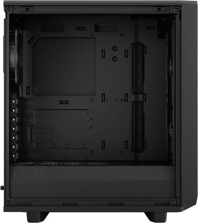 Alt view image 3 of 17 - Fractal Design Meshify 2 Compact Lite Black TG High-Airflow Light Tinted Tempered Glass Window PC ATX Mid Tower Computer Case