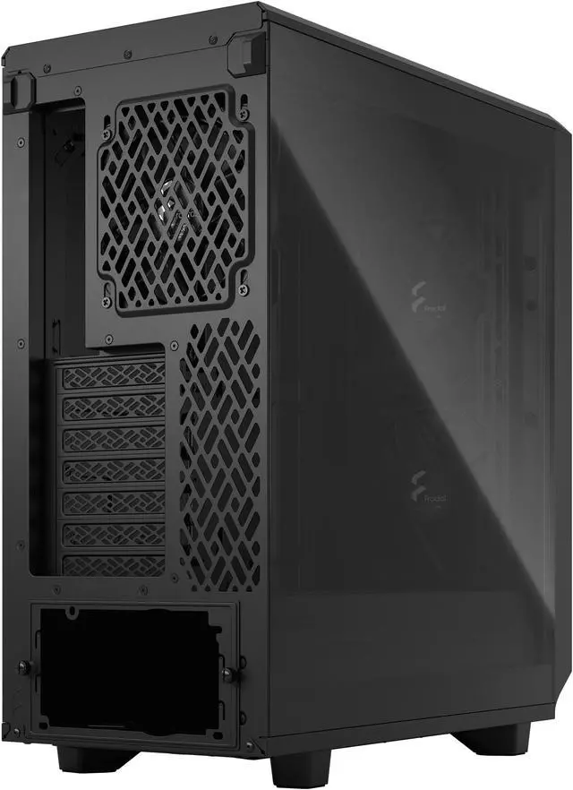 Alt view image 11 of 17 - Fractal Design Meshify 2 Compact Lite Black TG High-Airflow Light Tinted Tempered Glass Window PC ATX Mid Tower Computer Case