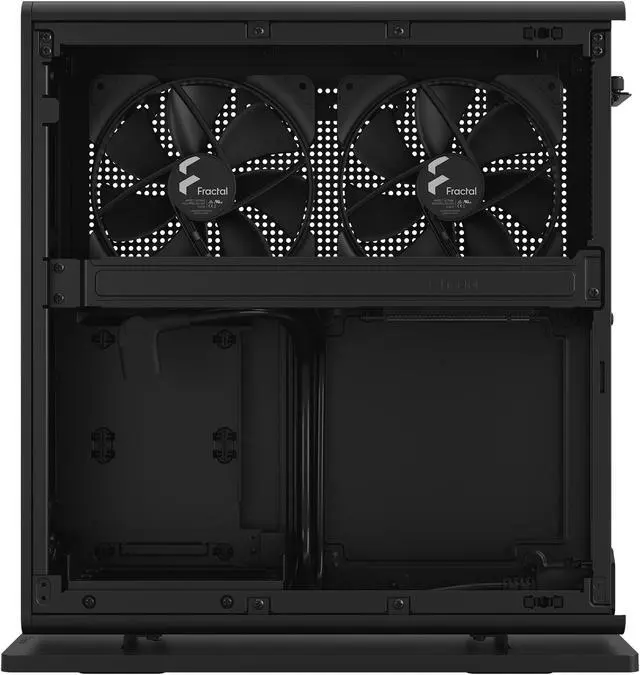 Alt view image 3 of 20 - Fractal Design Ridge Black Mini-ITX Slim Small Form Factor Console PC Case with PCIe 3.0 Riser