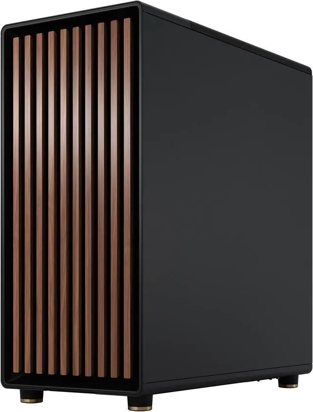 Alt view image 8 of 20 - Fractal Design North ATX mATX Mid Tower PC Case - Charcoal Black Chassis with Walnut Front and Mesh Side Panel