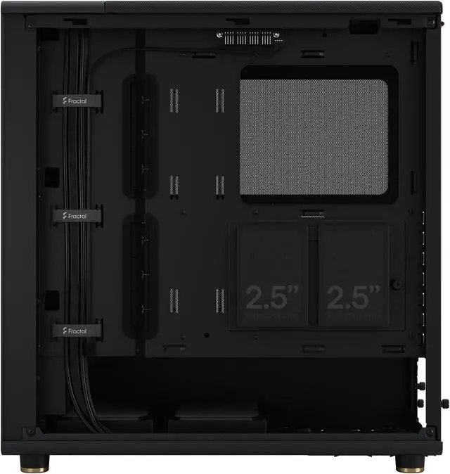 Alt view image 18 of 20 - Fractal Design North ATX mATX Mid Tower PC Case - Charcoal Black Chassis with Walnut Front and Mesh Side Panel