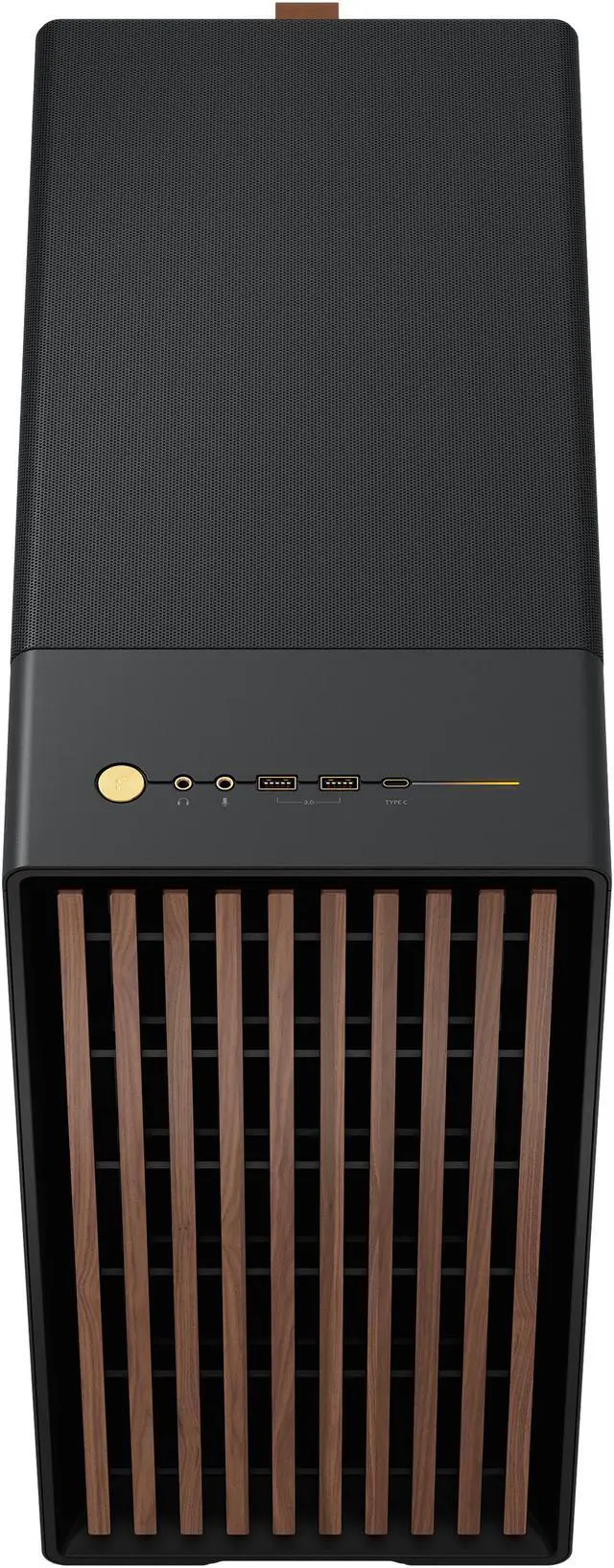 Alt view image 10 of 20 - Fractal Design North ATX mATX Mid Tower PC Case - North Charcoal Black with Walnut Front and Dark Tinted TG Side Panel