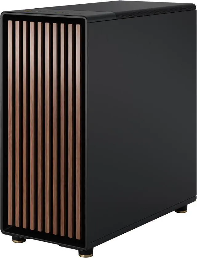 Alt view image 13 of 20 - Fractal Design North ATX mATX Mid Tower PC Case - North Charcoal Black with Walnut Front and Dark Tinted TG Side Panel