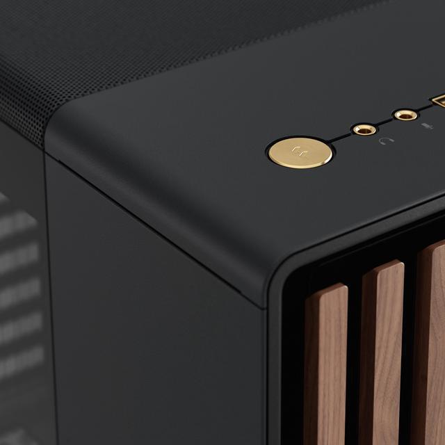 Alt view image 21 of 20 - Fractal Design North ATX mATX Mid Tower PC Case - North Charcoal Black with Walnut Front and Dark Tinted TG Side Panel
