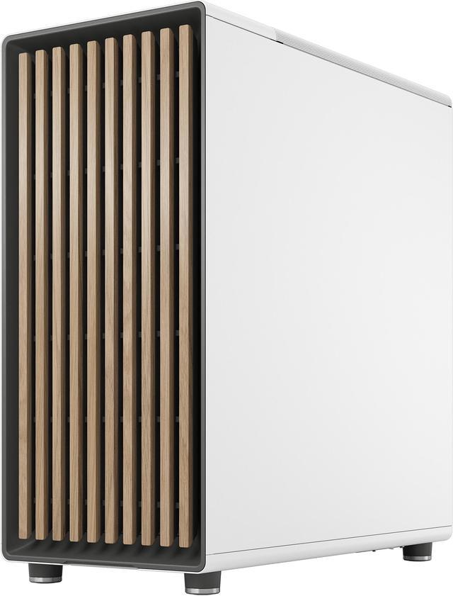Alt view image 8 of 20 - Fractal Design North ATX mATX Mid Tower PC Case - Chalk White Chassis with Oak Front and Mesh Side Panel