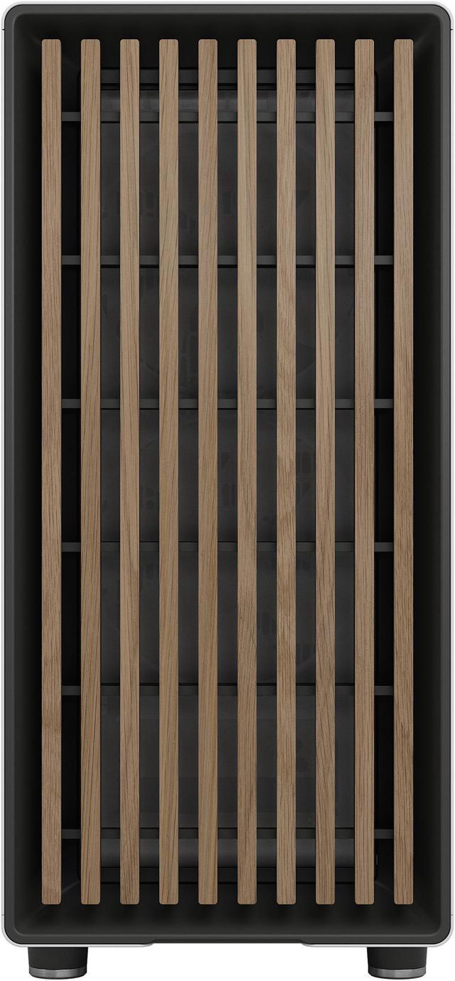 Alt view image 9 of 20 - Fractal Design North ATX mATX Mid Tower PC Case - Chalk White Chassis with Oak Front and Mesh Side Panel
