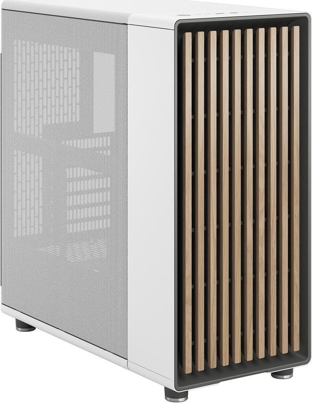 Alt view image 11 of 20 - Fractal Design North ATX mATX Mid Tower PC Case - Chalk White Chassis with Oak Front and Mesh Side Panel