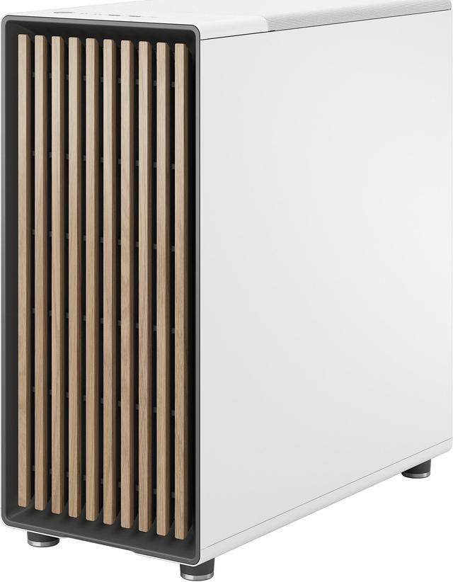 Alt view image 13 of 20 - Fractal Design North ATX mATX Mid Tower PC Case - Chalk White Chassis with Oak Front and Mesh Side Panel