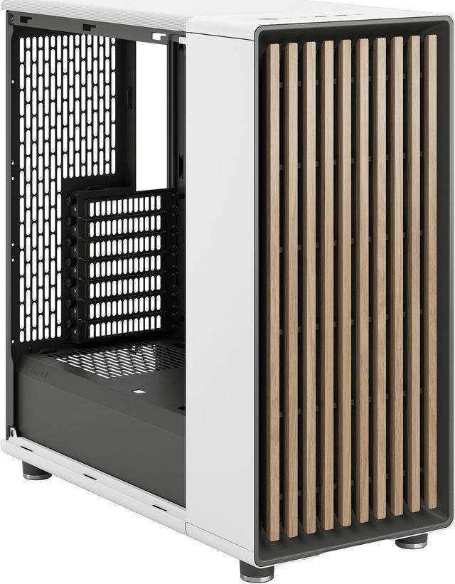 Alt view image 17 of 20 - Fractal Design North ATX mATX Mid Tower PC Case - Chalk White Chassis with Oak Front and Mesh Side Panel