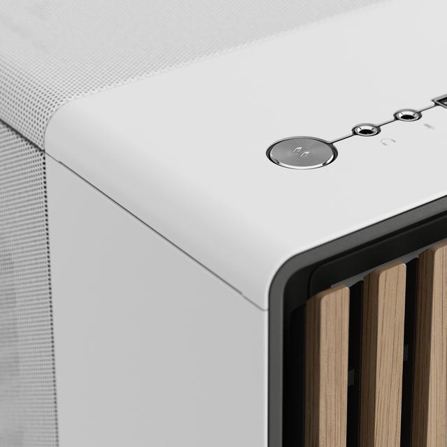 Alt view image 21 of 20 - Fractal Design North ATX mATX Mid Tower PC Case - Chalk White Chassis with Oak Front and Mesh Side Panel