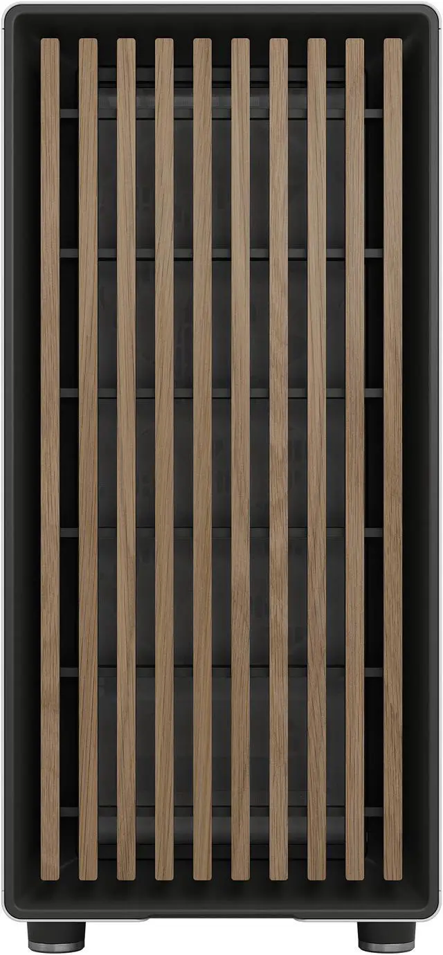 Alt view image 9 of 20 - Fractal Design North ATX mATX Mid Tower PC Case - North Chalk White with Oak Front and Clear TG Side Panel