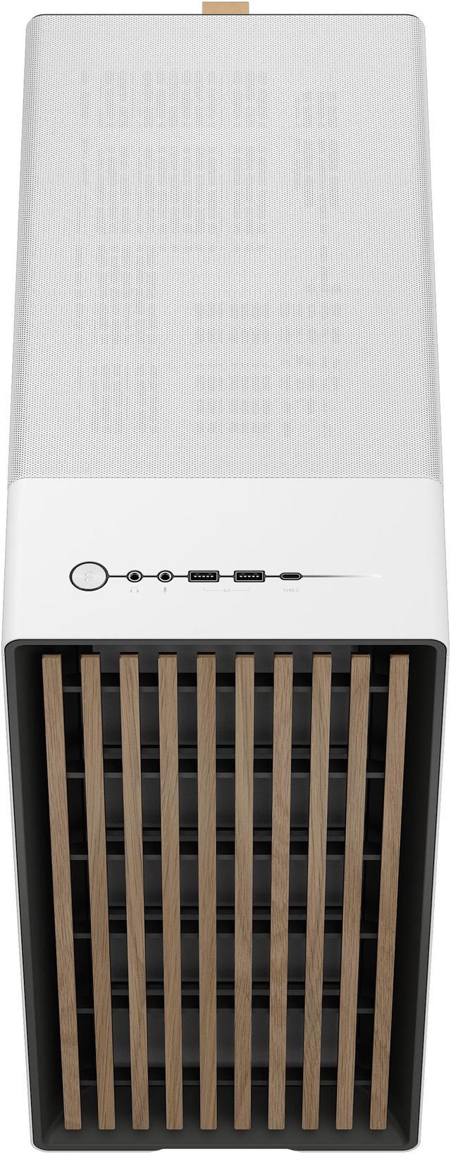 Alt view image 10 of 20 - Fractal Design North ATX mATX Mid Tower PC Case - North Chalk White with Oak Front and Clear TG Side Panel
