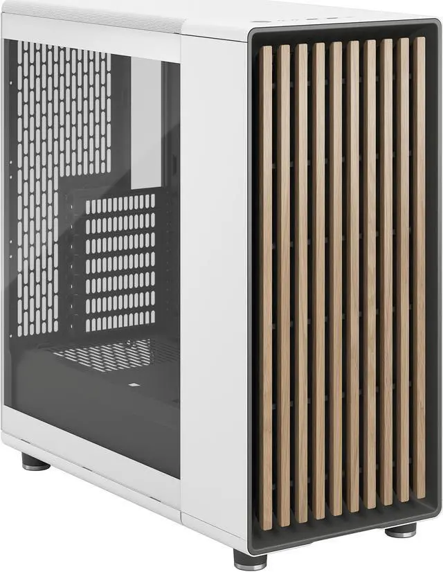 Alt view image 11 of 20 - Fractal Design North ATX mATX Mid Tower PC Case - North Chalk White with Oak Front and Clear TG Side Panel