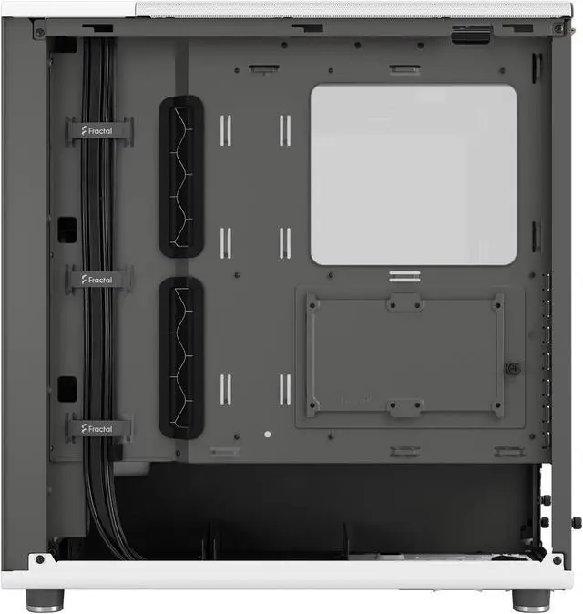 Alt view image 15 of 20 - Fractal Design North ATX mATX Mid Tower PC Case - North Chalk White with Oak Front and Clear TG Side Panel