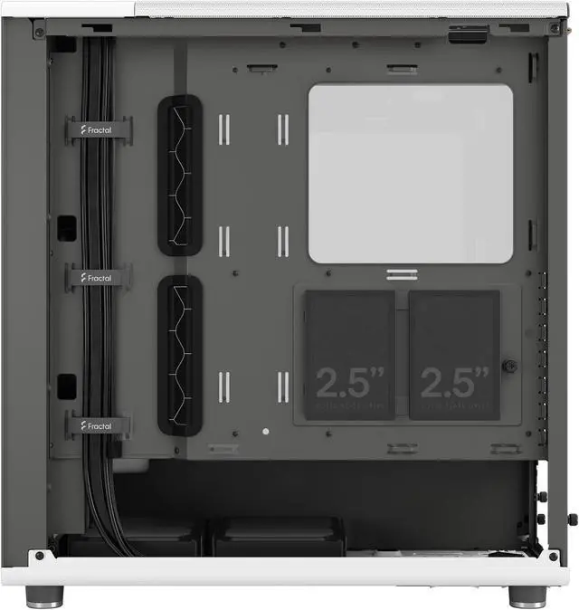 Alt view image 18 of 20 - Fractal Design North ATX mATX Mid Tower PC Case - North Chalk White with Oak Front and Clear TG Side Panel