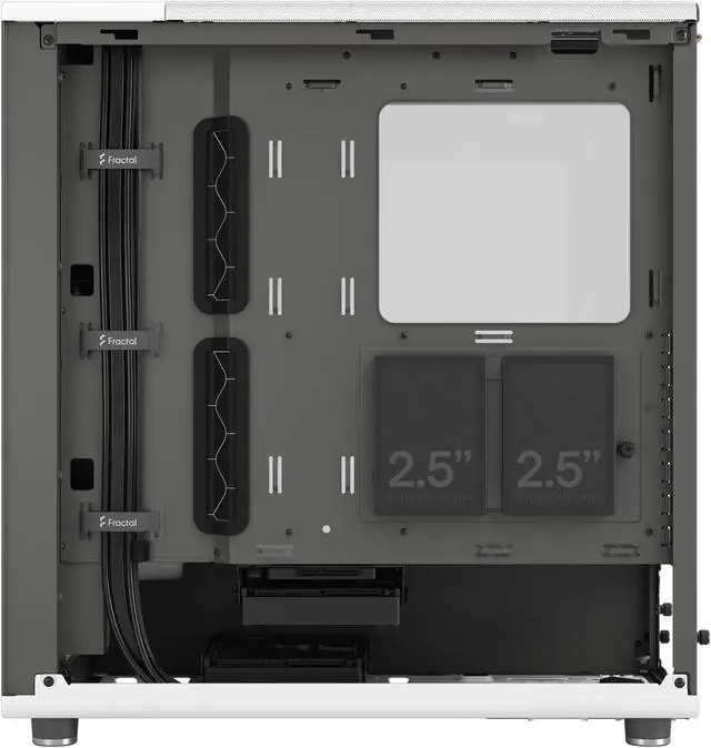 Alt view image 19 of 20 - Fractal Design North ATX mATX Mid Tower PC Case - North Chalk White with Oak Front and Clear TG Side Panel