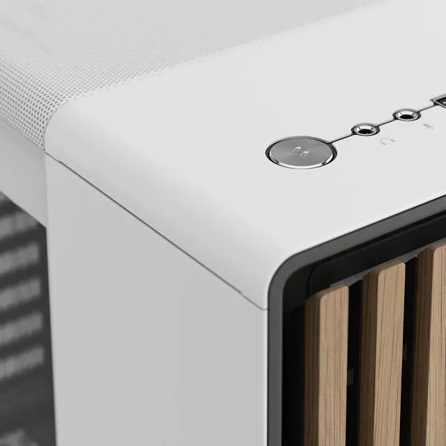 Alt view image 21 of 20 - Fractal Design North ATX mATX Mid Tower PC Case - North Chalk White with Oak Front and Clear TG Side Panel