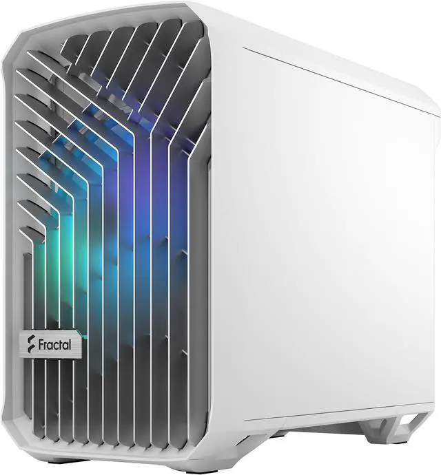 Alt view image 2 of 20 - Fractal Design Torrent Nano RGB White TG Clear Tint Tempered Glass High-Airflow Mini-ITX Computer Case