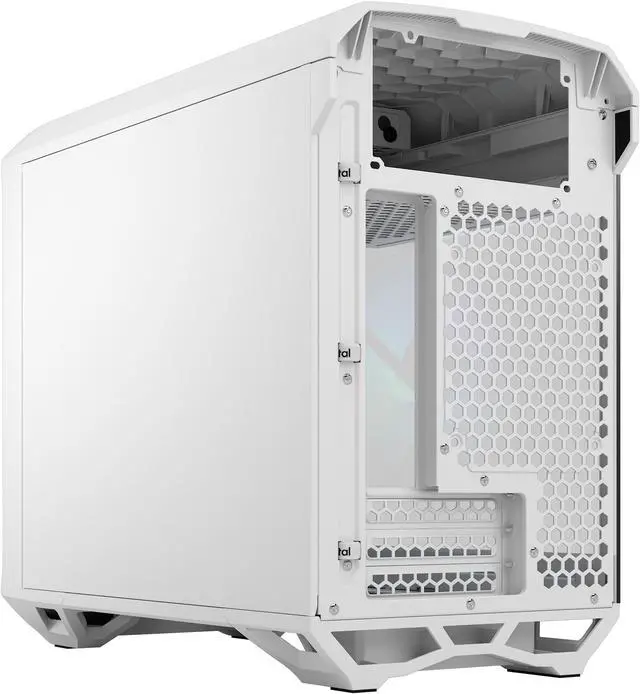 Alt view image 7 of 20 - Fractal Design Torrent Nano RGB White TG Clear Tint Tempered Glass High-Airflow Mini-ITX Computer Case