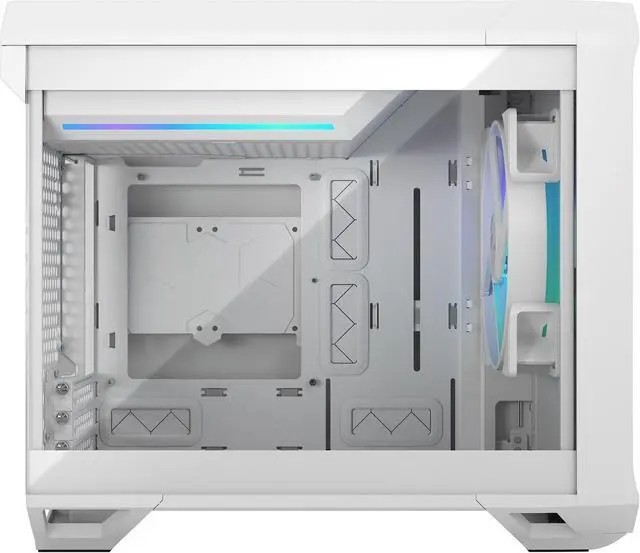 Alt view image 9 of 20 - Fractal Design Torrent Nano RGB White TG Clear Tint Tempered Glass High-Airflow Mini-ITX Computer Case