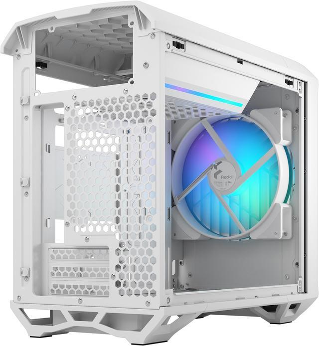 Alt view image 14 of 20 - Fractal Design Torrent Nano RGB White TG Clear Tint Tempered Glass High-Airflow Mini-ITX Computer Case
