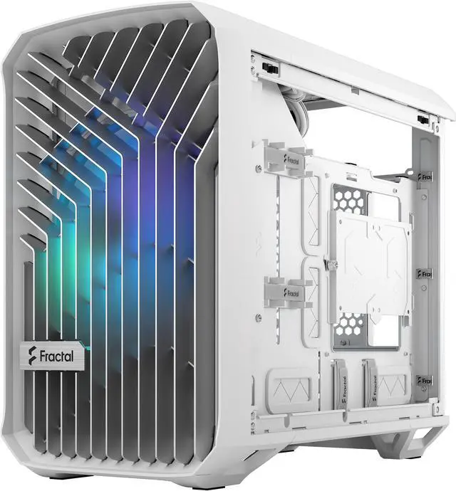 Alt view image 15 of 20 - Fractal Design Torrent Nano RGB White TG Clear Tint Tempered Glass High-Airflow Mini-ITX Computer Case