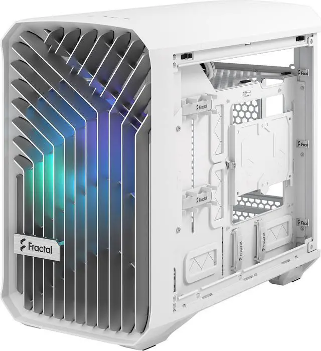 Alt view image 18 of 20 - Fractal Design Torrent Nano RGB White TG Clear Tint Tempered Glass High-Airflow Mini-ITX Computer Case