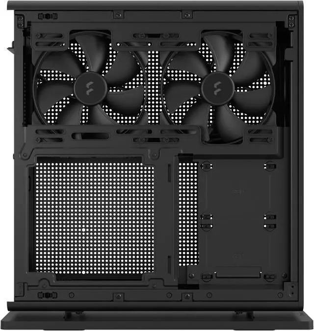 Alt view image 5 of 20 - Fractal Design Ridge Black Mini-ITX Slim Small Form Factor Console PC Case with PCIe 4.0 Riser