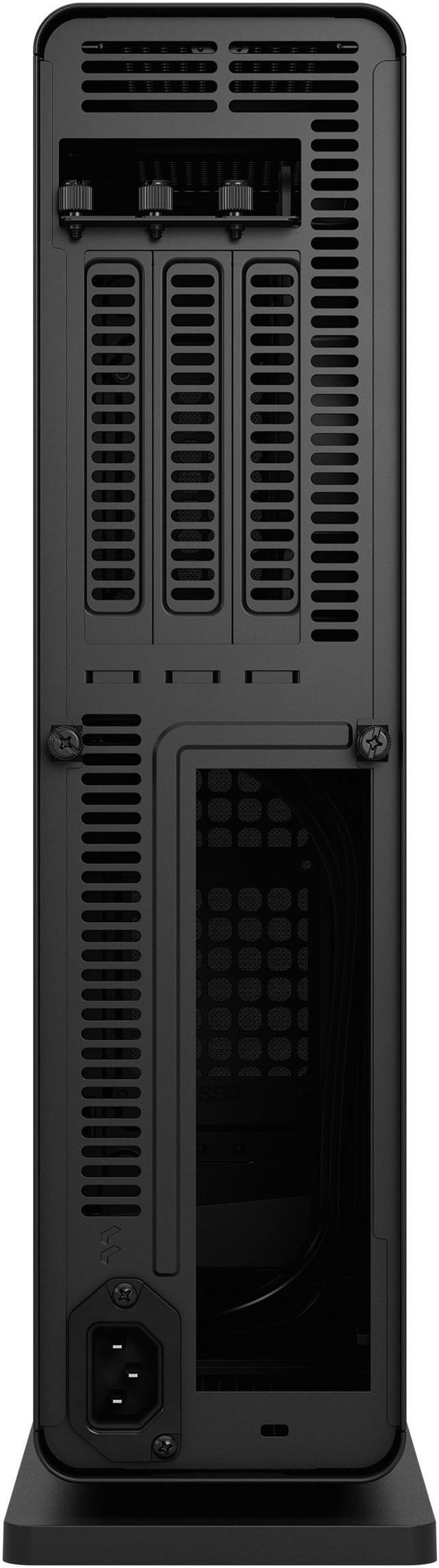Alt view image 6 of 20 - Fractal Design Ridge Black Mini-ITX Slim Small Form Factor Console PC Case with PCIe 4.0 Riser
