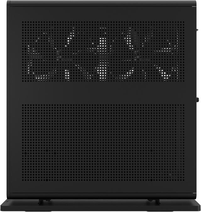 Alt view image 8 of 20 - Fractal Design Ridge Black Mini-ITX Slim Small Form Factor Console PC Case with PCIe 4.0 Riser