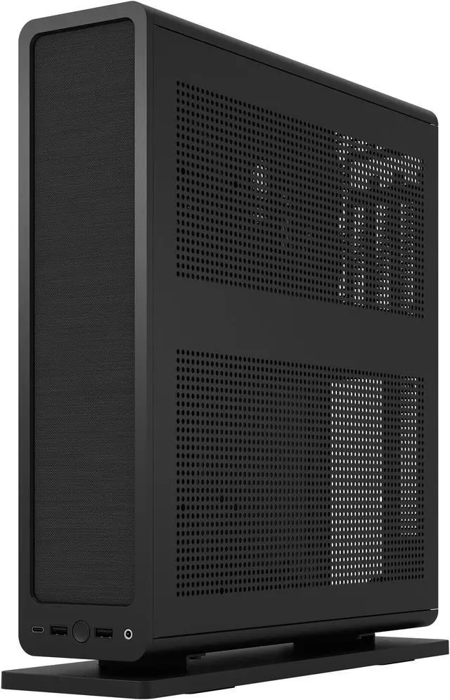 Alt view image 9 of 20 - Fractal Design Ridge Black Mini-ITX Slim Small Form Factor Console PC Case with PCIe 4.0 Riser
