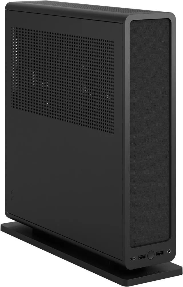 Alt view image 11 of 20 - Fractal Design Ridge Black Mini-ITX Slim Small Form Factor Console PC Case with PCIe 4.0 Riser