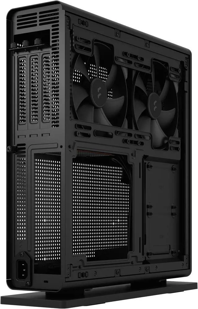 Alt view image 12 of 20 - Fractal Design Ridge Black Mini-ITX Slim Small Form Factor Console PC Case with PCIe 4.0 Riser
