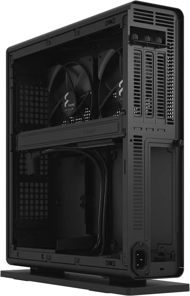 Alt view image 13 of 20 - Fractal Design Ridge Black Mini-ITX Slim Small Form Factor Console PC Case with PCIe 4.0 Riser
