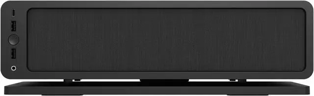 Alt view image 17 of 20 - Fractal Design Ridge Black Mini-ITX Slim Small Form Factor Console PC Case with PCIe 4.0 Riser