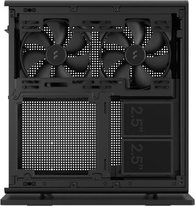 Alt view image 19 of 20 - Fractal Design Ridge Black Mini-ITX Slim Small Form Factor Console PC Case with PCIe 4.0 Riser