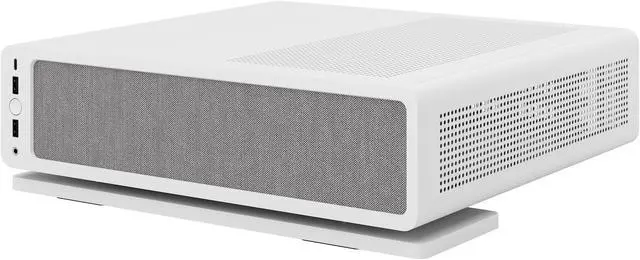 Alt view image 2 of 20 - Fractal Design Ridge White Mini-ITX Slim Small Form Factor Console PC Case with PCIe 4.0 Riser