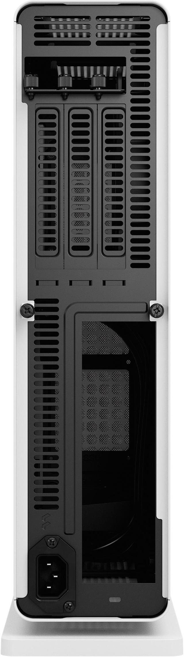 Alt view image 5 of 20 - Fractal Design Ridge White Mini-ITX Slim Small Form Factor Console PC Case with PCIe 4.0 Riser