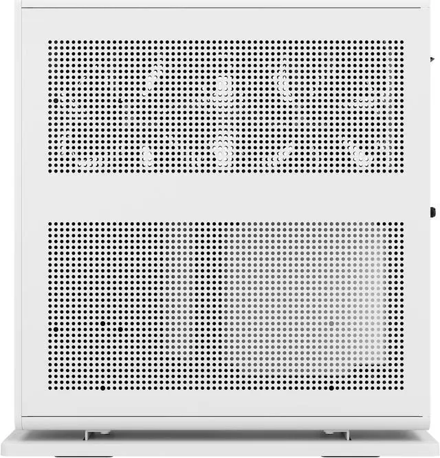 Alt view image 7 of 20 - Fractal Design Ridge White Mini-ITX Slim Small Form Factor Console PC Case with PCIe 4.0 Riser